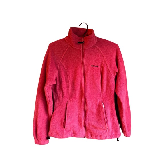 Columbia Womens Jacket Fleece Benton Springs Zip Front Pink Medium - Picture 1 of 5